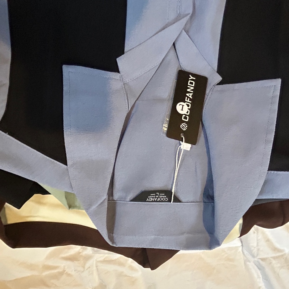 COOFANDY Men's Casual Button Down Shirt - Blue